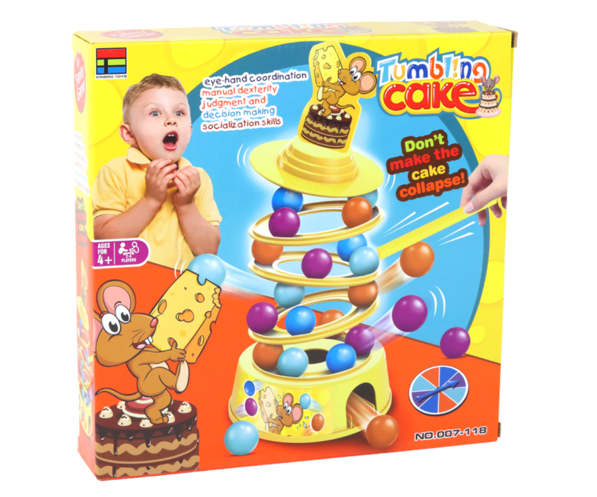 Osavusmäng Hiir ja juustutorn – värviliste pallidega kõikuv torn.