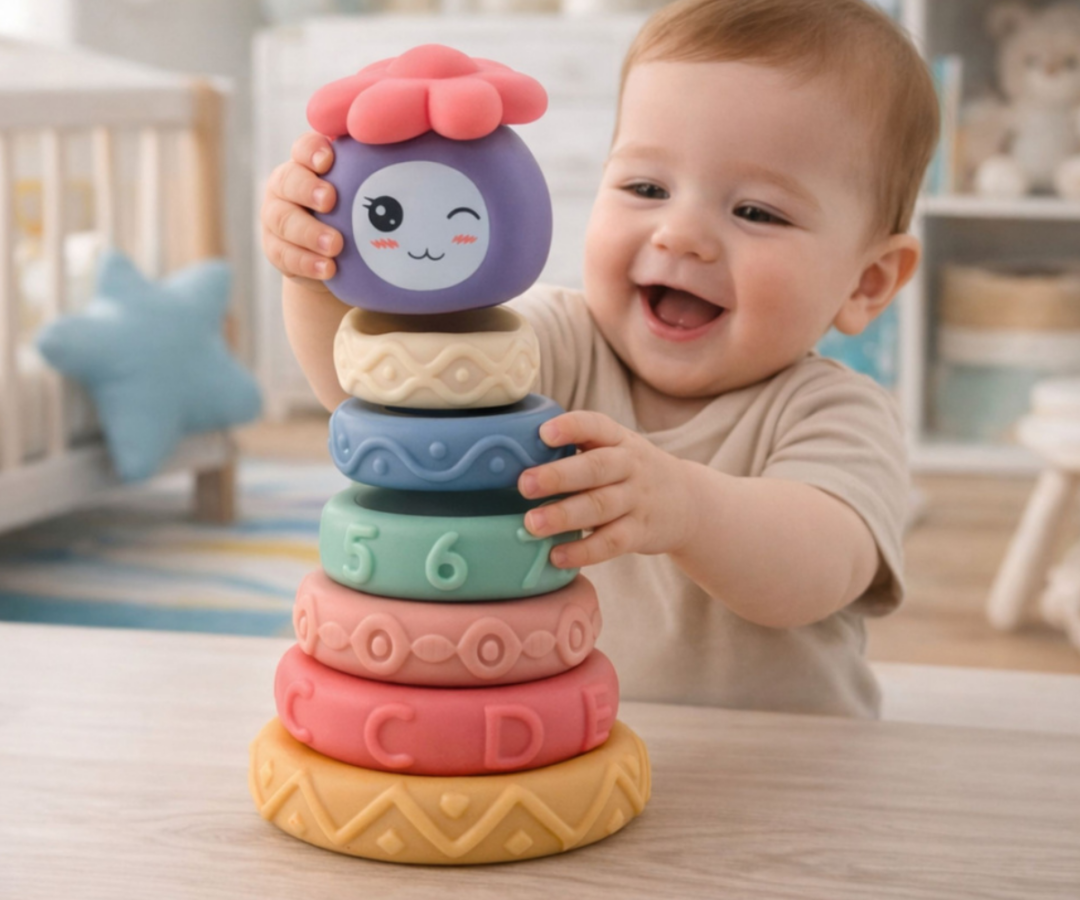 Arendav pehme püramiid ladumiseks ja sensoorseks mänguks