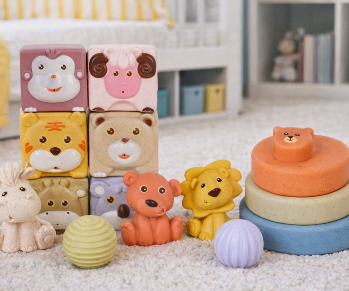 Värvilised pehmed sensoorseid klotsid beebi motoorika arendamiseks