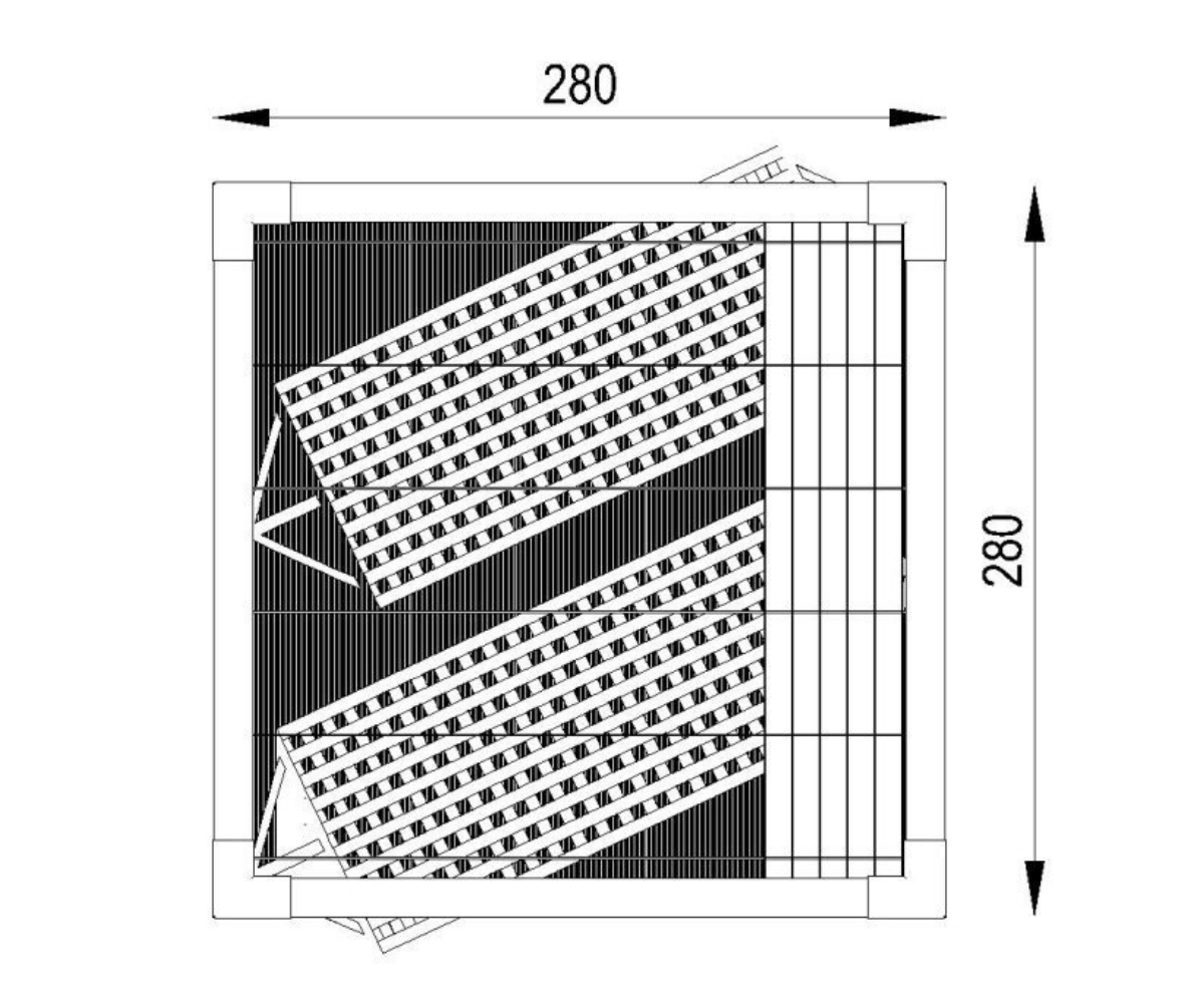 aiapergola 44401 joonis pealtvaates mõõtudega