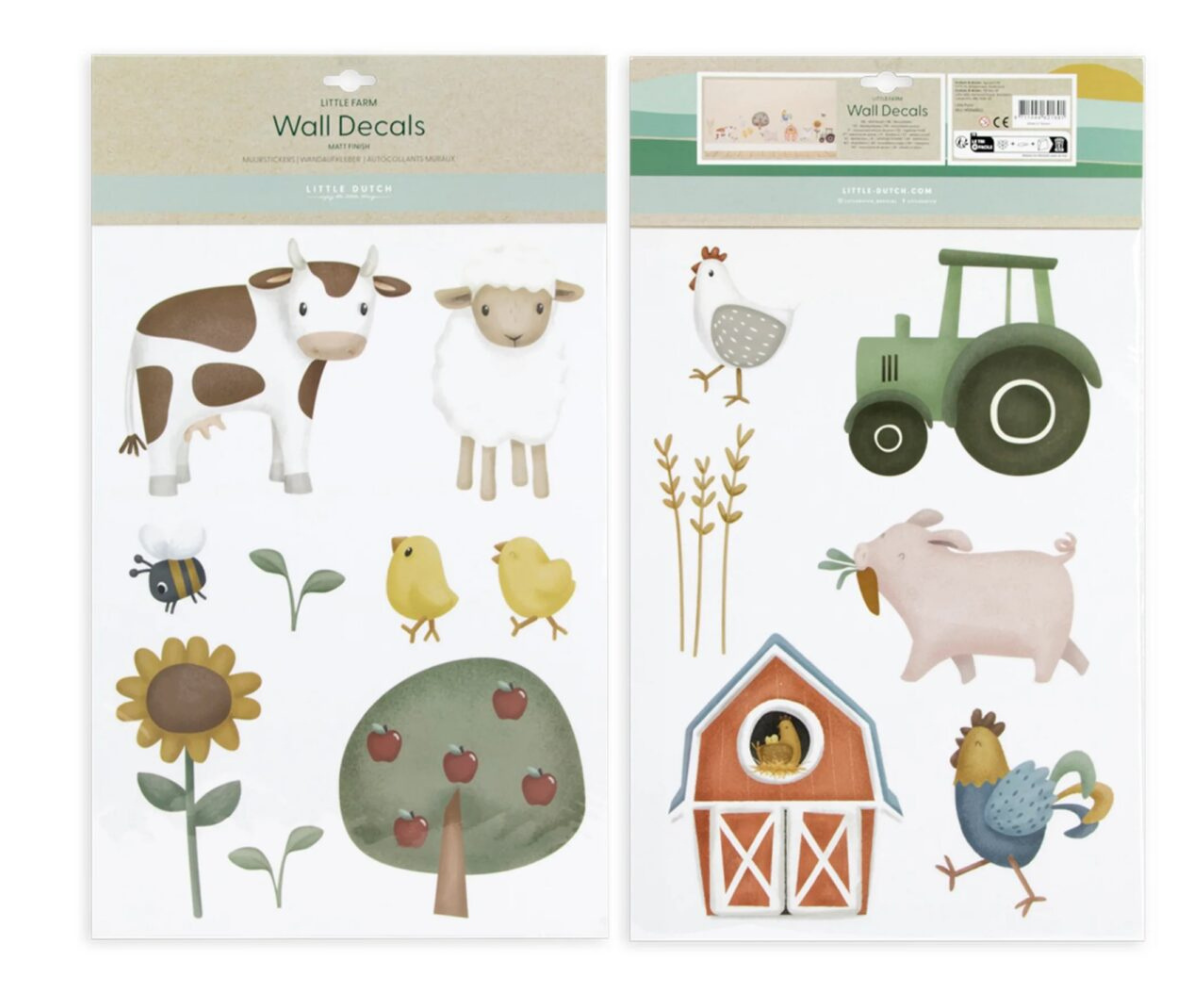 Kvaliteetsed mattviimistlusega Little Dutch seinakleebised