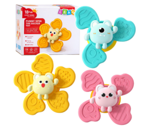 Arendav fidget-spinner kõrinaga vannis, söögitoolil