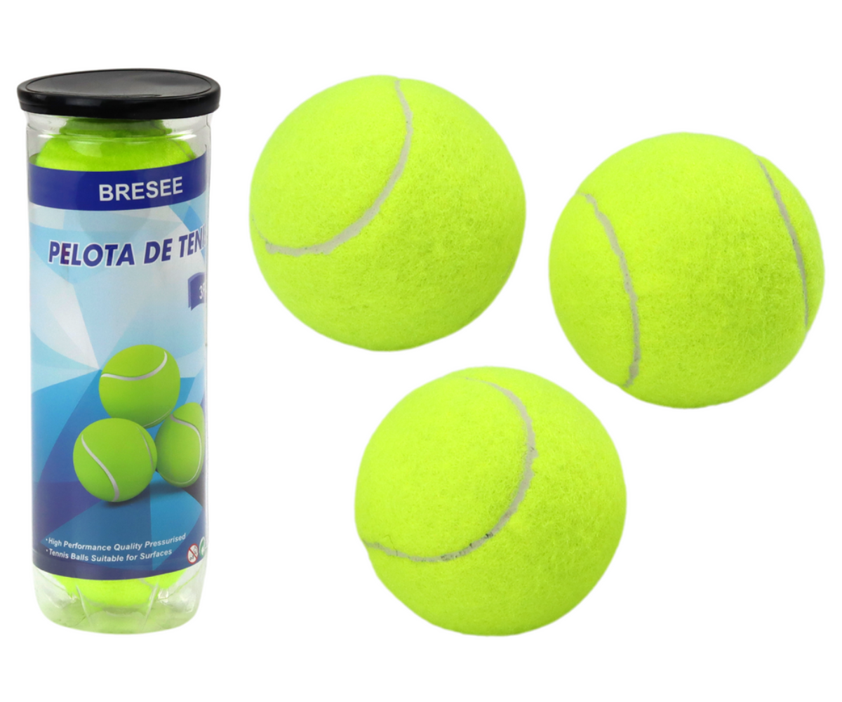 3-osaline tennisepallide komplekt CE-sertifikaadiga.