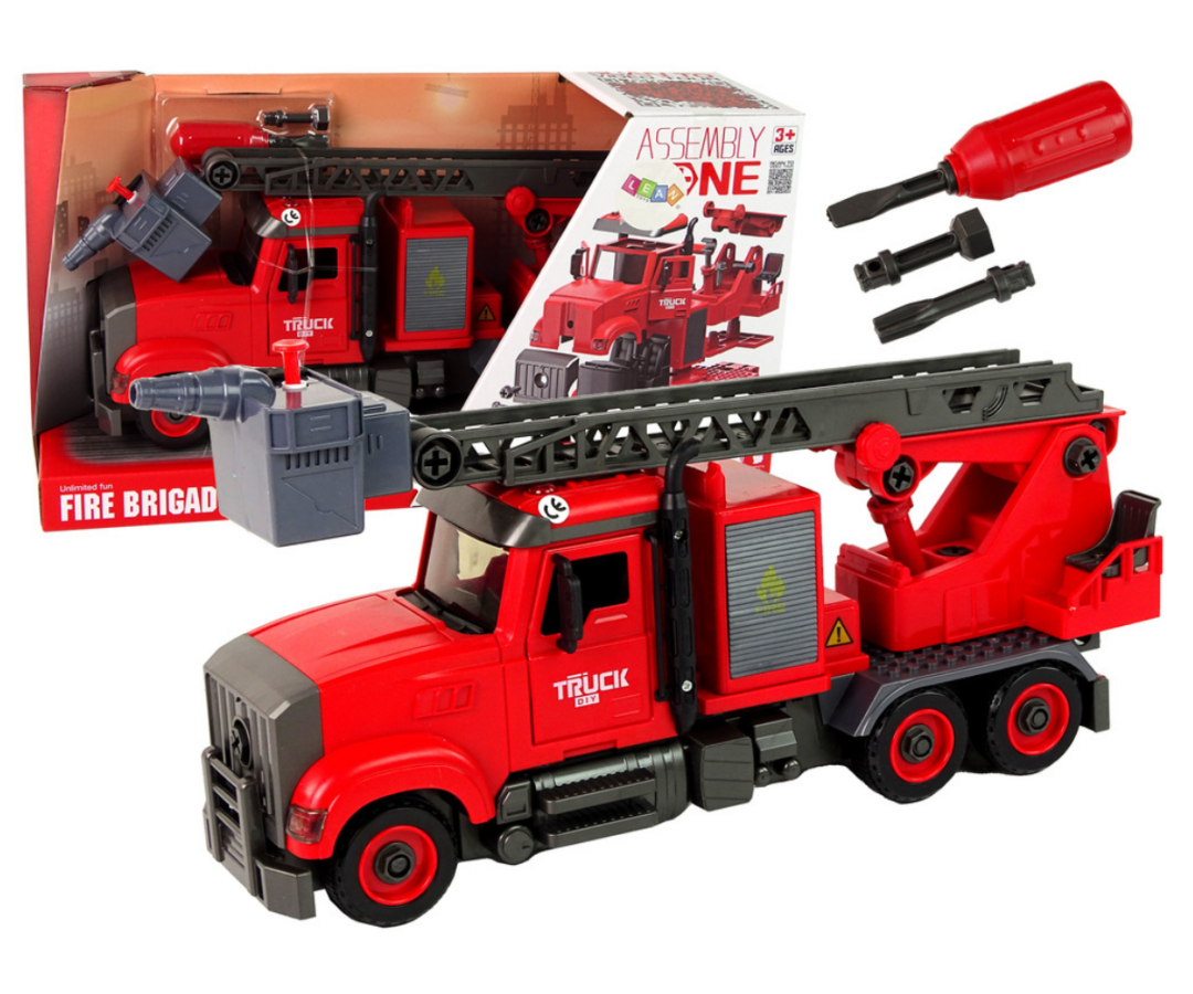 Suur 34 cm tuletõrjeauto CE-sertifikaadiga – ideaalne kingitus väikesele päästjale.