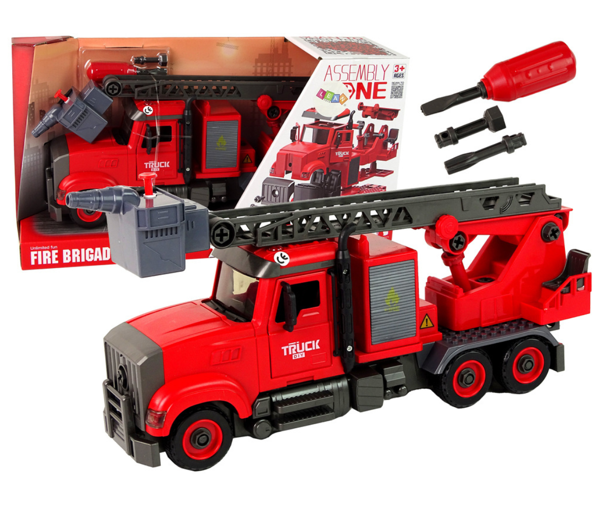 Suur 34 cm tuletõrjeauto CE-sertifikaadiga – ideaalne kingitus väikesele päästjale.