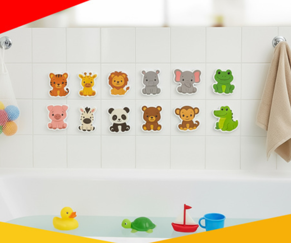 Hariv vannimäng loomade ja värvide õppimiseks