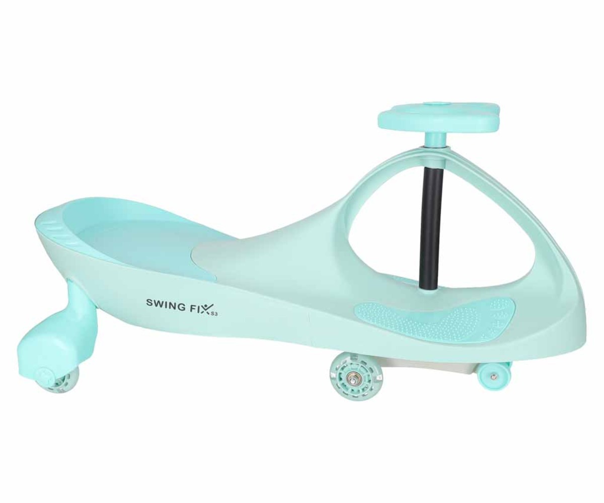 Pealeistutav vingerdav auto LED-rattatuled - mündiroheline, tutvustades selle ogade ja vorme.