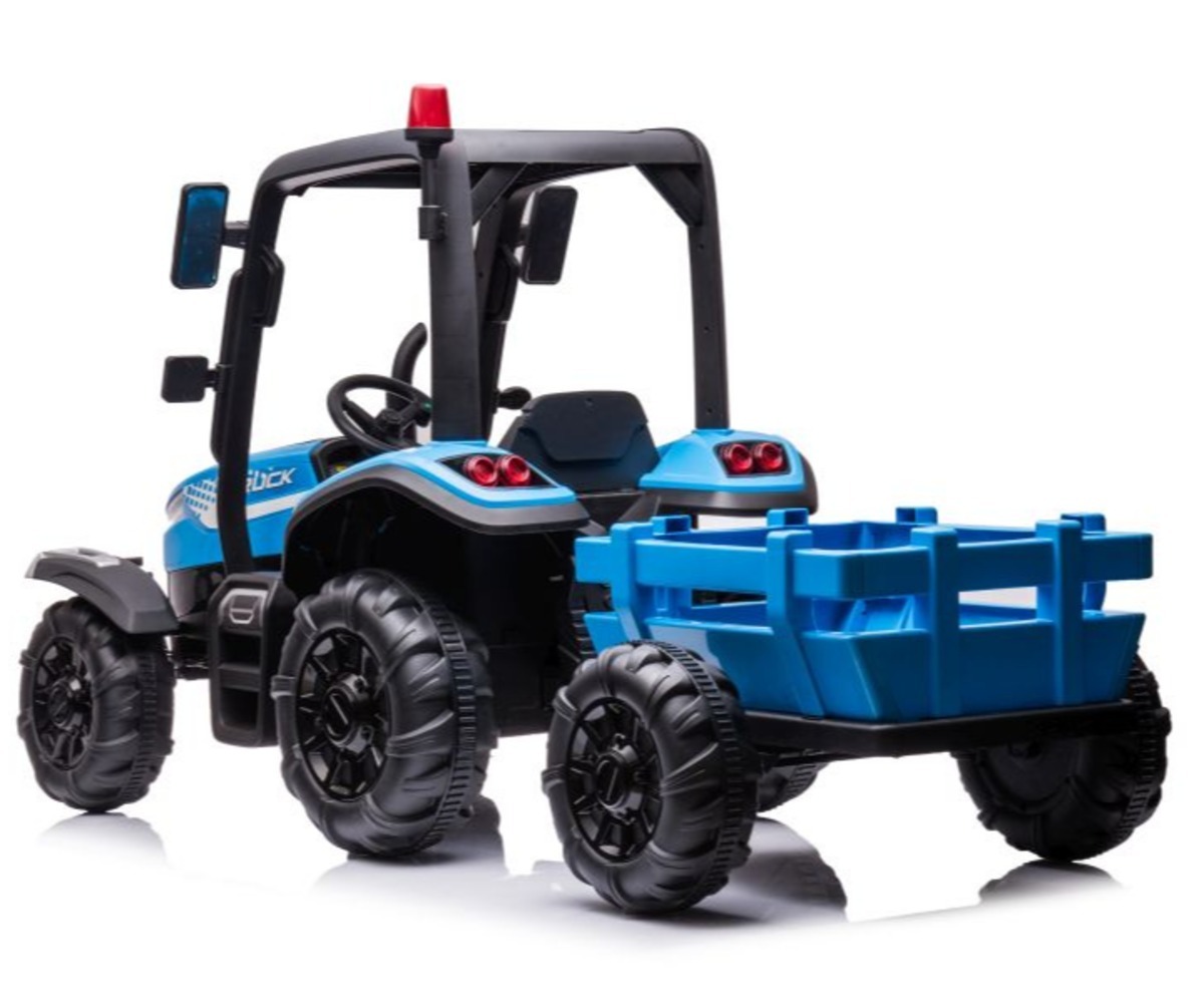 Laste elektriline traktor BLT-206 (2x200W) – sinine, külgvaade