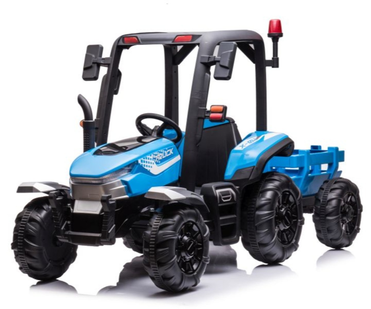 Laste elektriline traktor BLT-206 (2x200W) – sinine, lähedalt vaade