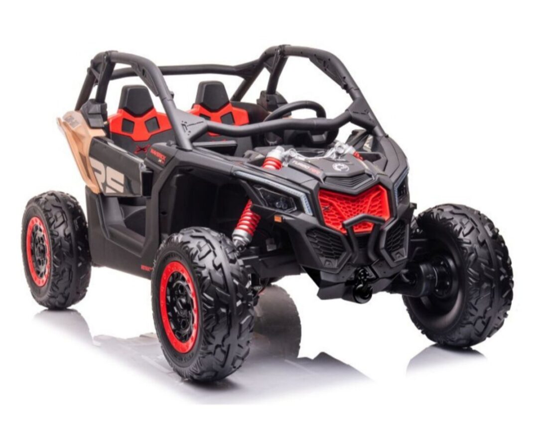 Laste elektriline buggy DK-CA001 (4x200W) - RS, külgvaade ja detailne disain.