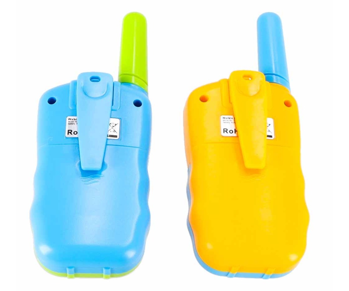 Laste raadiosaatjate komplekt – 2tk, koostisosad ja eri värvilised saatjad.