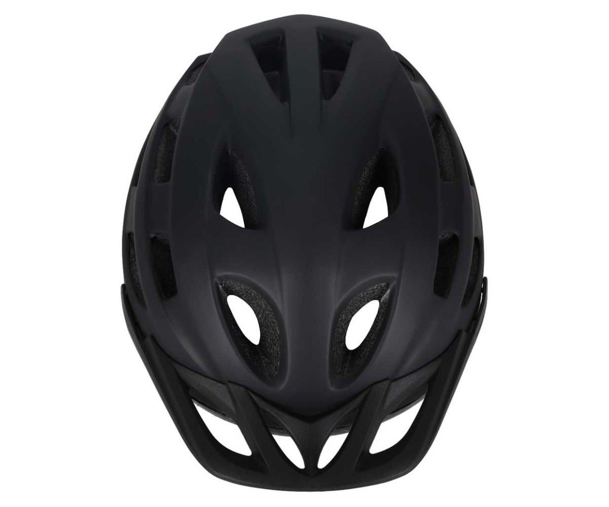 Eesvaade jalgrattakiivrist Rallex L (58-62cm) – must, näidates ventilatsiooniavade paigutust.