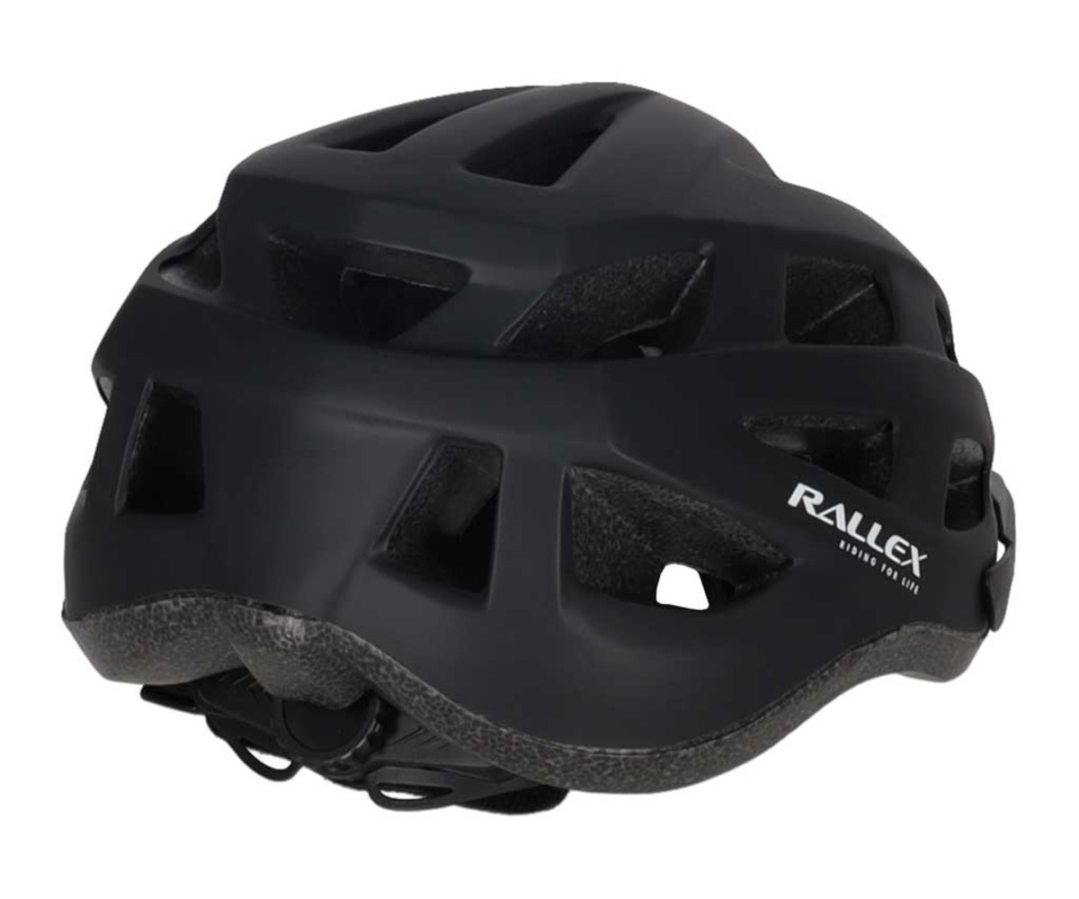 Tagavaade Rallex L (58-62cm) – must jalgrattakiivrist koos selgete ventilatsiooniavadega.