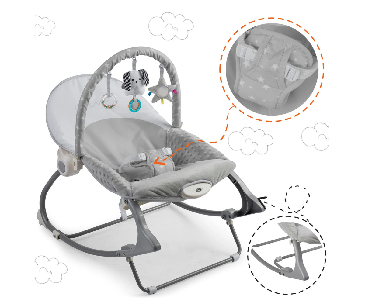 Mugav hall vibrokiik beebile alates sünnist pehme sisuga