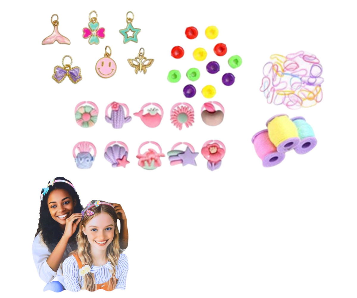 Ükssarviku peavõrude valmistamise komplekt kleebiste ja 3D-kaunistustega