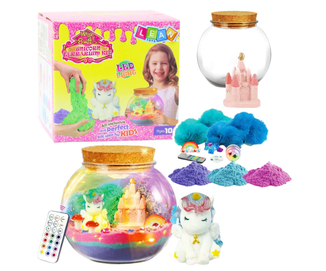 LED-valgustusega DIY terraariumi komplekt lapse tuppa ja loominguliseks mänguks