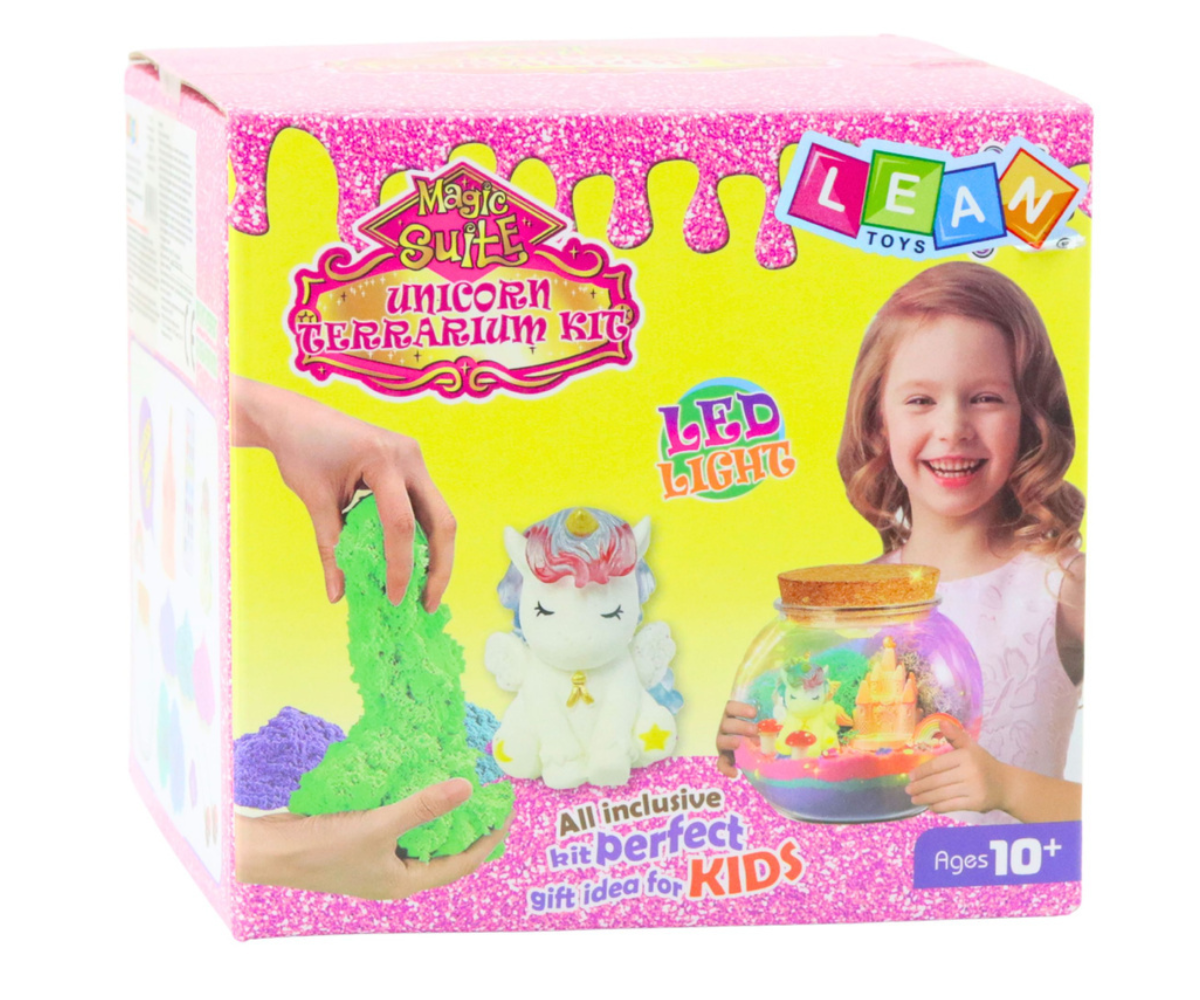 DIY ükssarviku terraariumi loovkomplekt LED-lambi ja puldiga