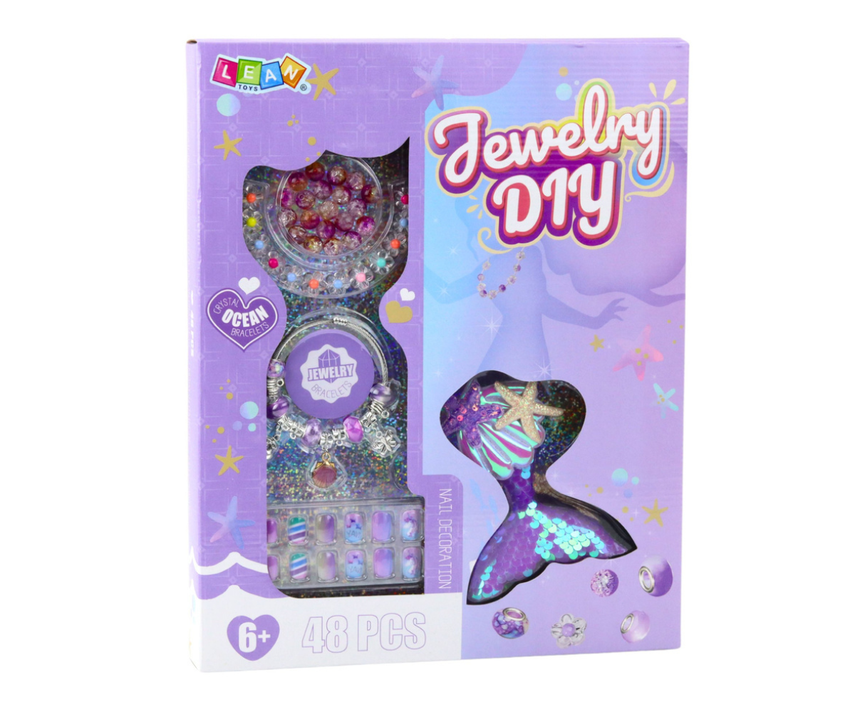 Merineitsi teemaline ehteloomise komplekt 48 värvilise detailiga