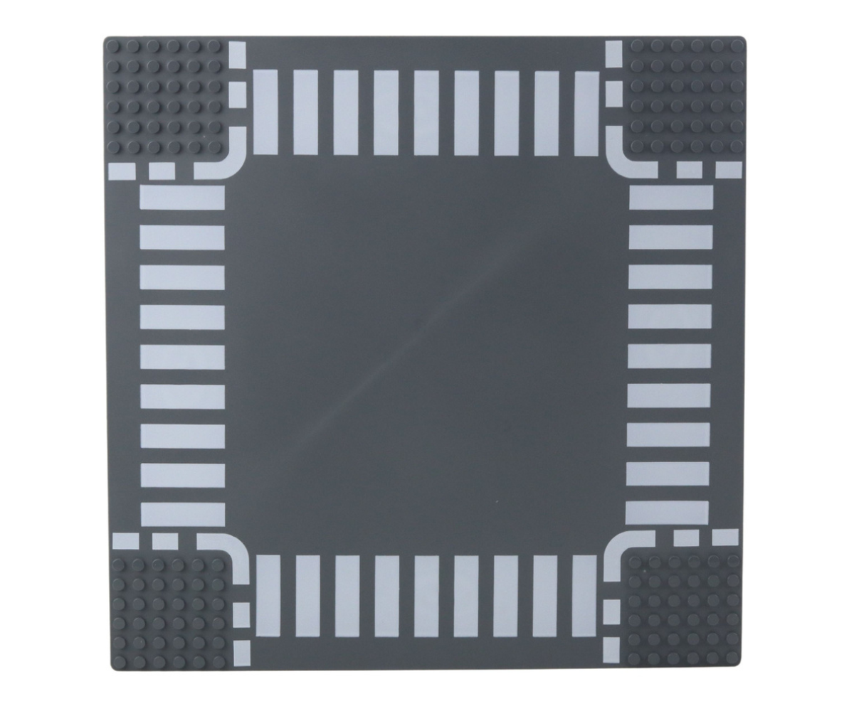 Ristmikuga ehitusalus lapsele linnade ja liiklusmängude loomiseks