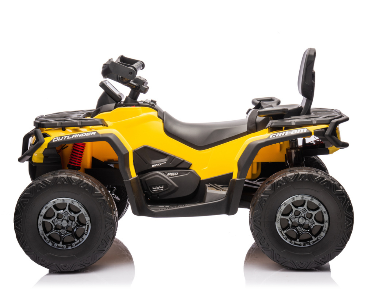 Laste pealesõidetav ATV kollase kere ja EVA-ratastega