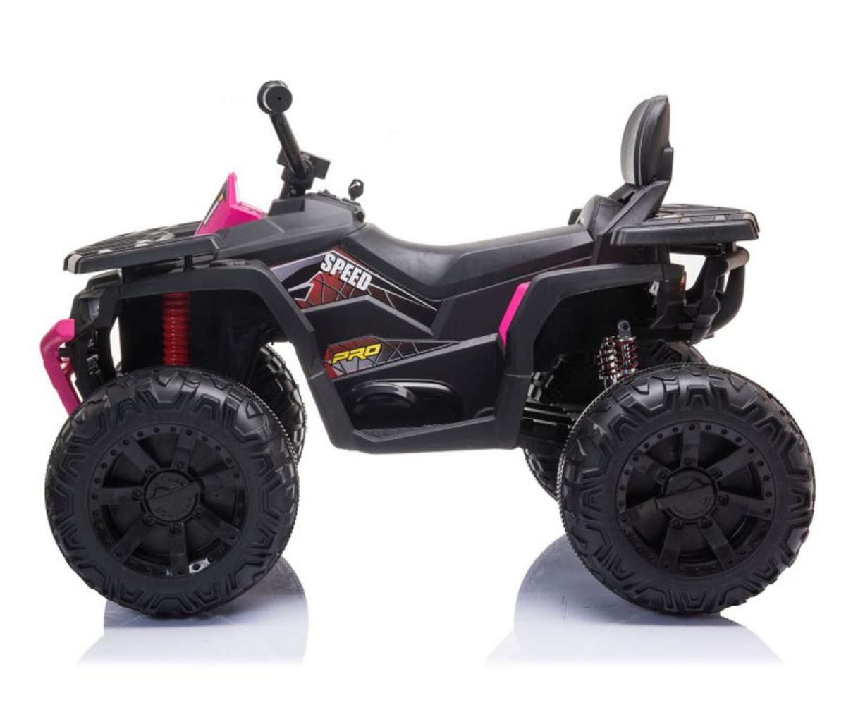 Roosa värvi laste ATV esitulede, tagatulede ja ökonahast istmega