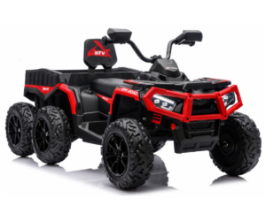 Punane LEAN CARS aku ATV lapsele võimsa 4x4 süsteemiga