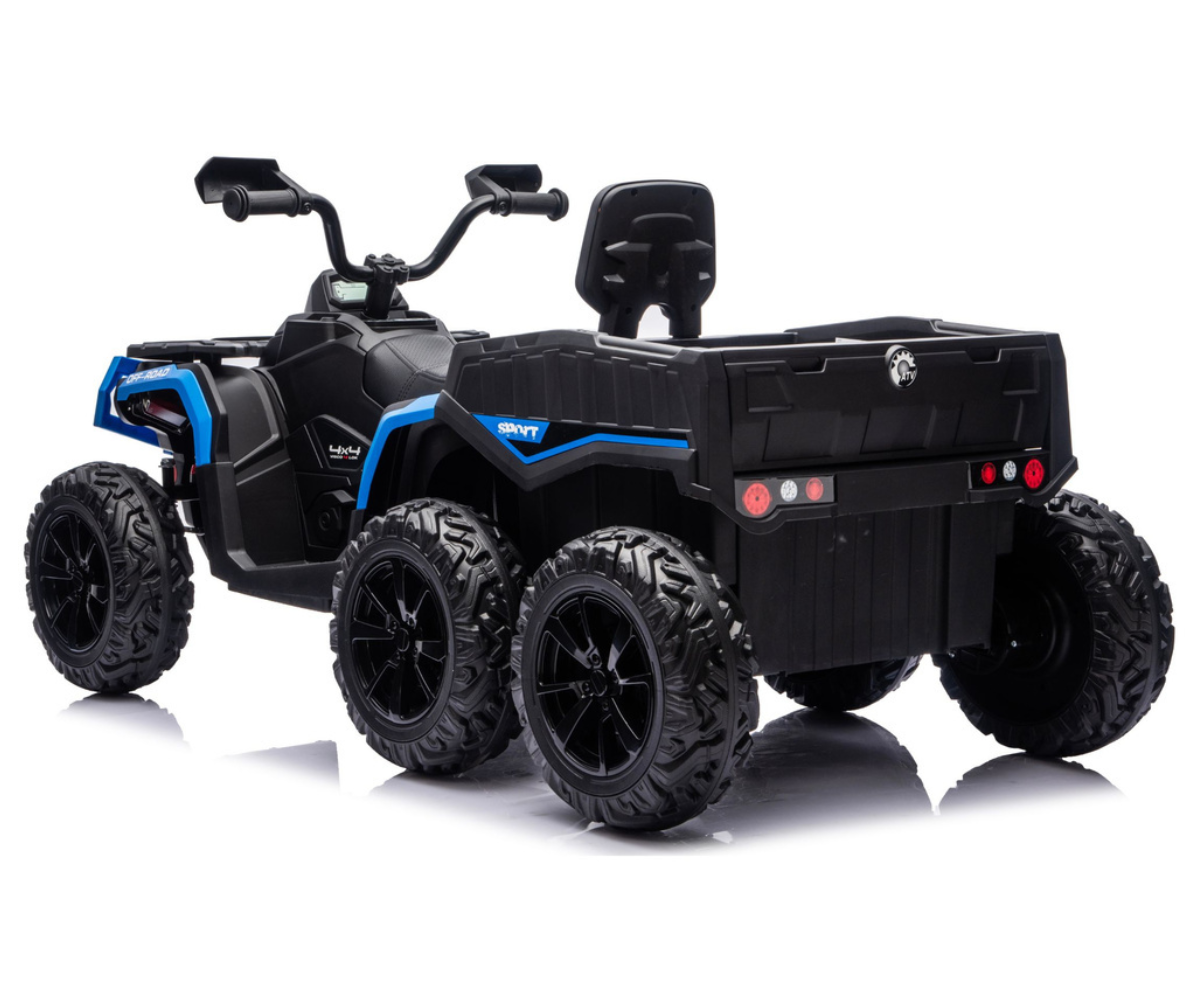 Sinine laste elektriline ATV 24V 4x4 veosüsteemi ja haagisega