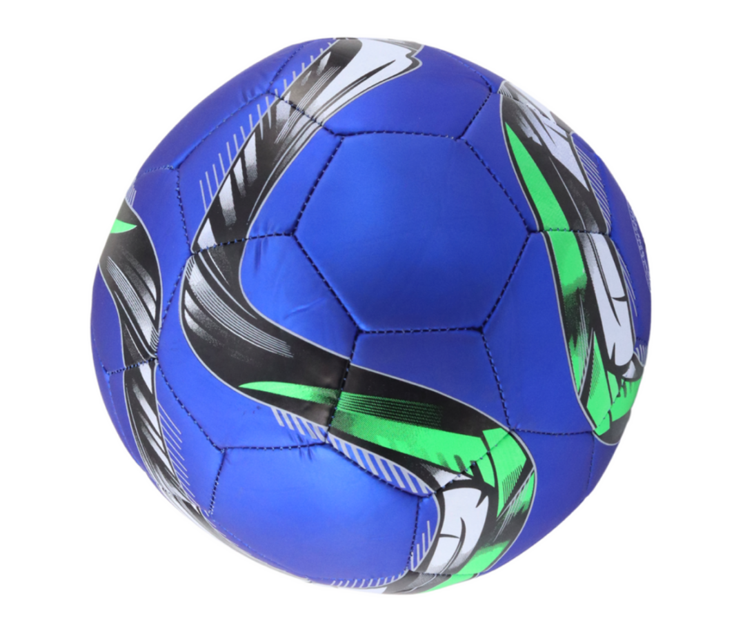 Värviline roheline jalgpall 24 cm hästi nähtava mustri ja disainiga