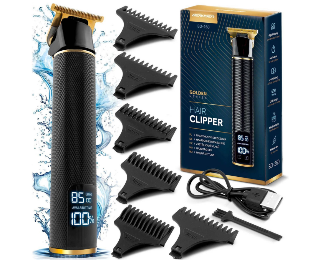 Berdsen BD-260 must juukselõikur täpseks lõikamiseks ja viimistlemiseks