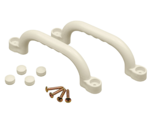 Vastupidavad pastelset valget värvi käepidemed õuekasutuseks