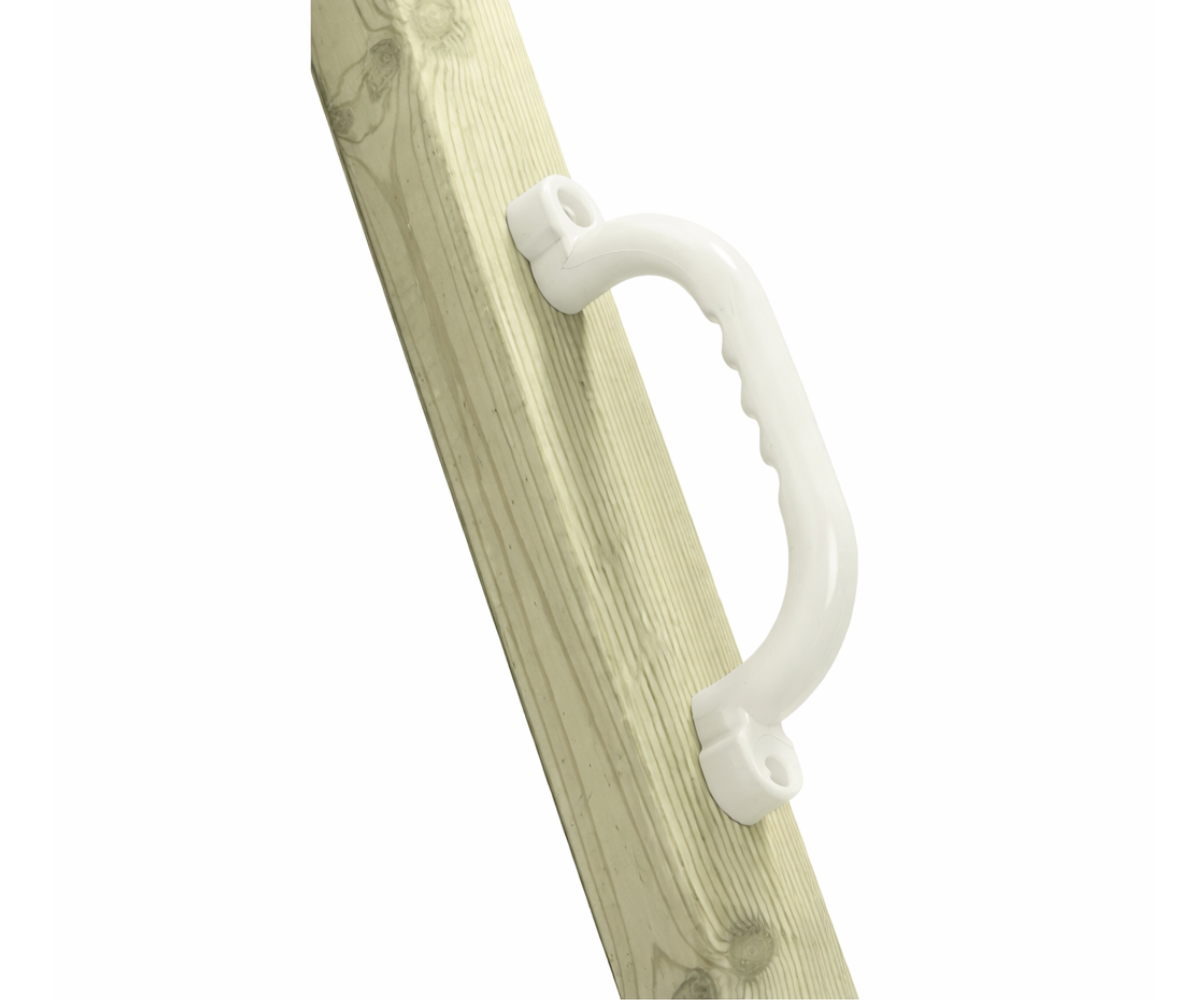 Pastelne valge plastikust käepidemed ronimisraamile