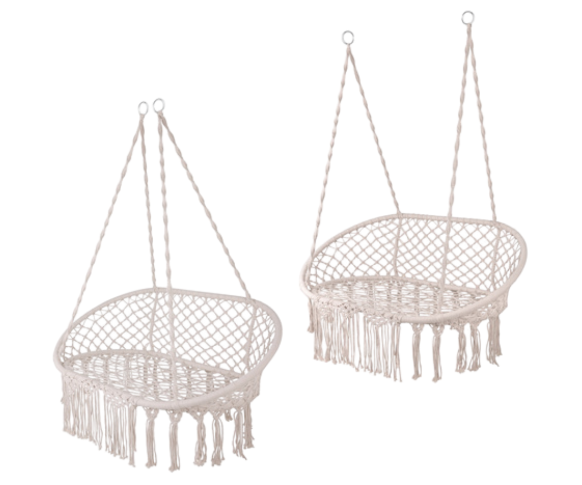 Gardlov rippuv kahekohaline kiik mugavaks puhkuseks toas või õues