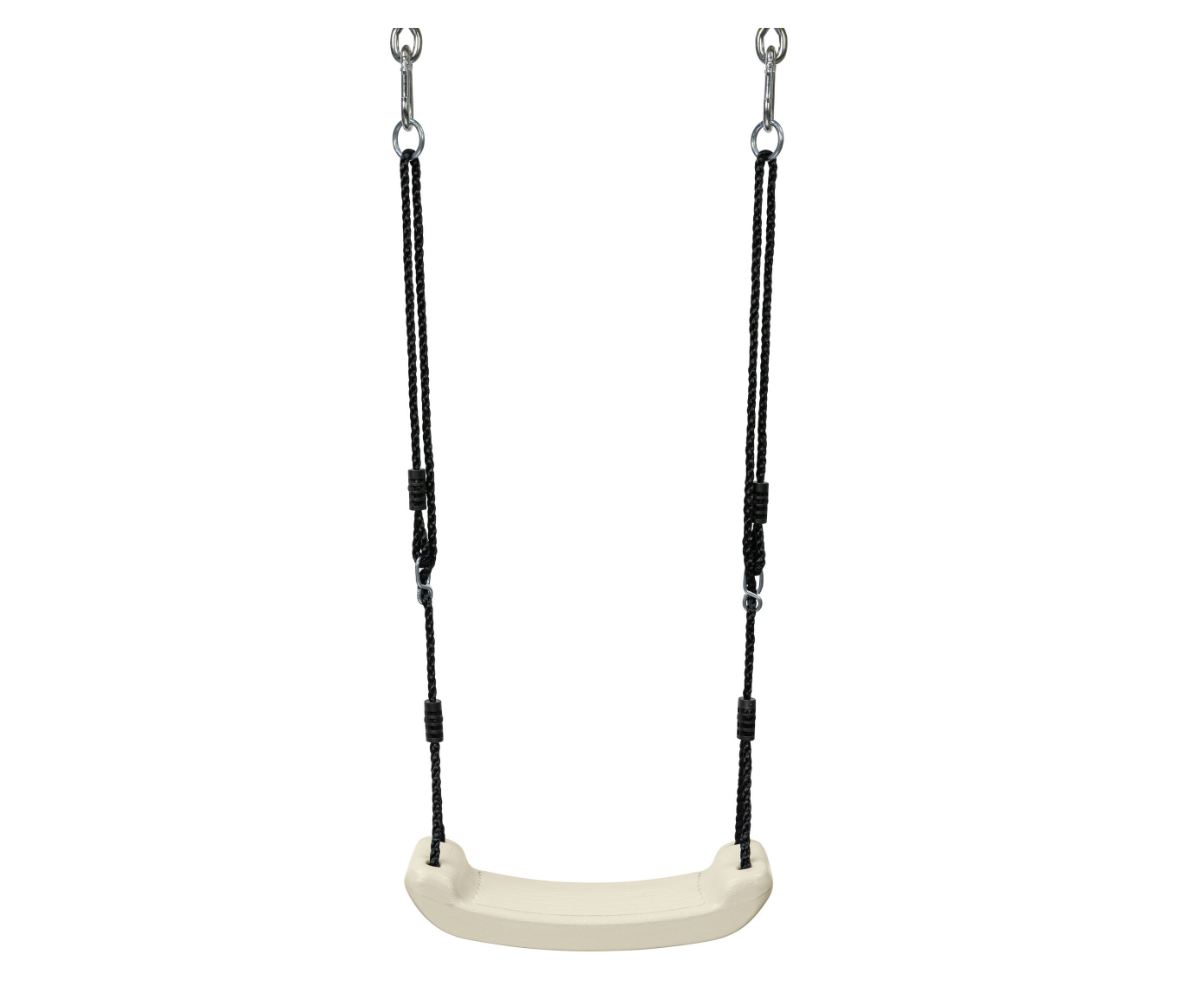 Reguleeritavate nööridega pastelne valge kiigeiste aeda