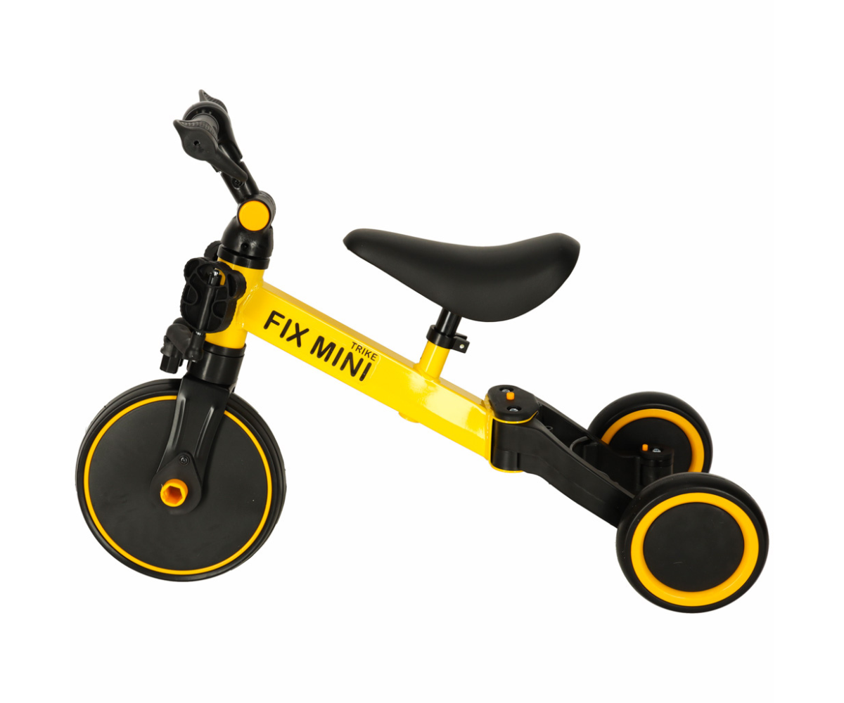 Kolmerattaline jalgratas FIX MINI 3in1 (1-4a) - kollane