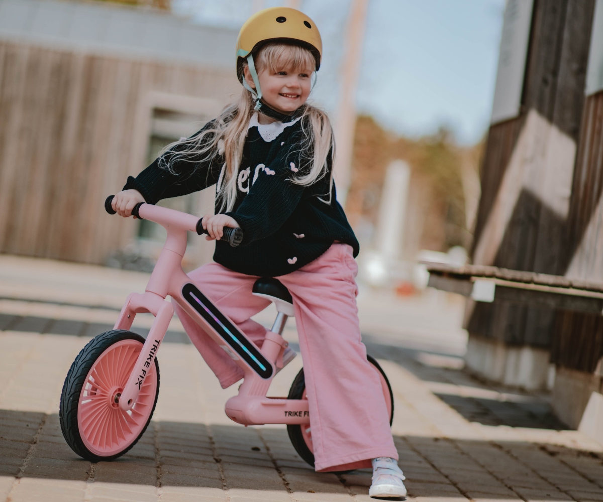 LED jooksuratas Trike Fix Glow 12” (2-5a) – roosa