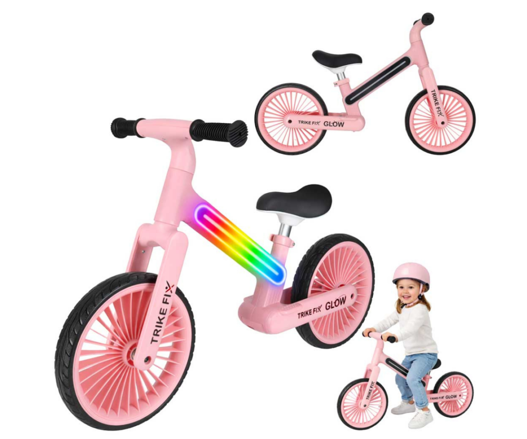 LED jooksuratas Trike Fix Glow 12” (2-5a) – roosa