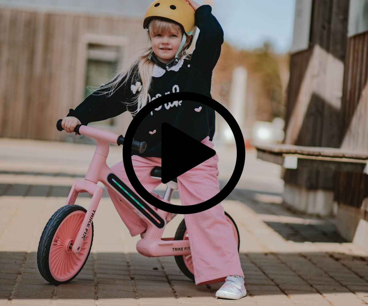 LED jooksuratas Trike Fix Glow 12” (2-5a) – roosa