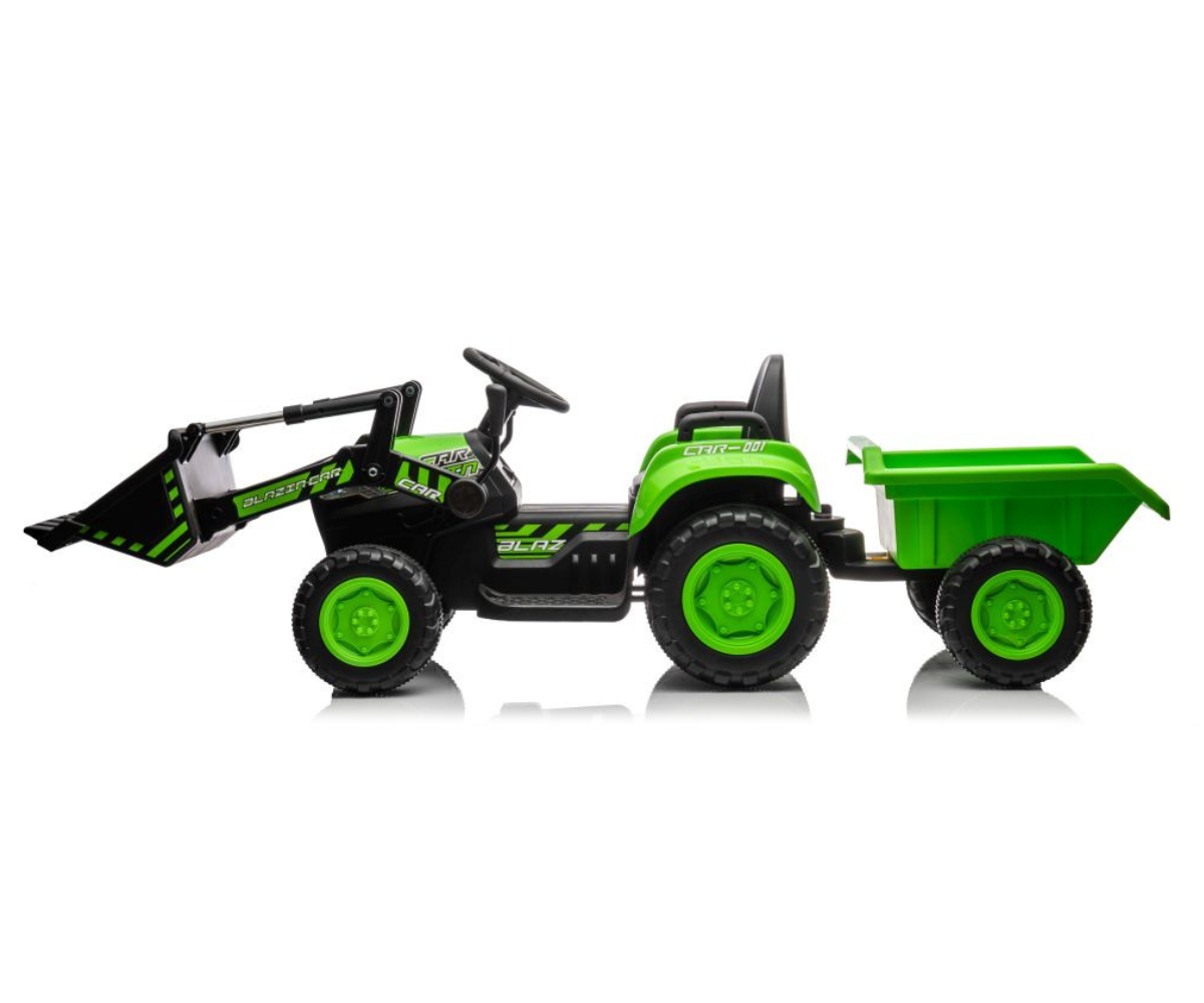 laste elektriline traktor esikopa ja realistliku disainiga