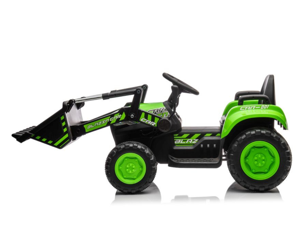 Laste traktor kopaga, esitulede ja kaugjuhtimispuldiga