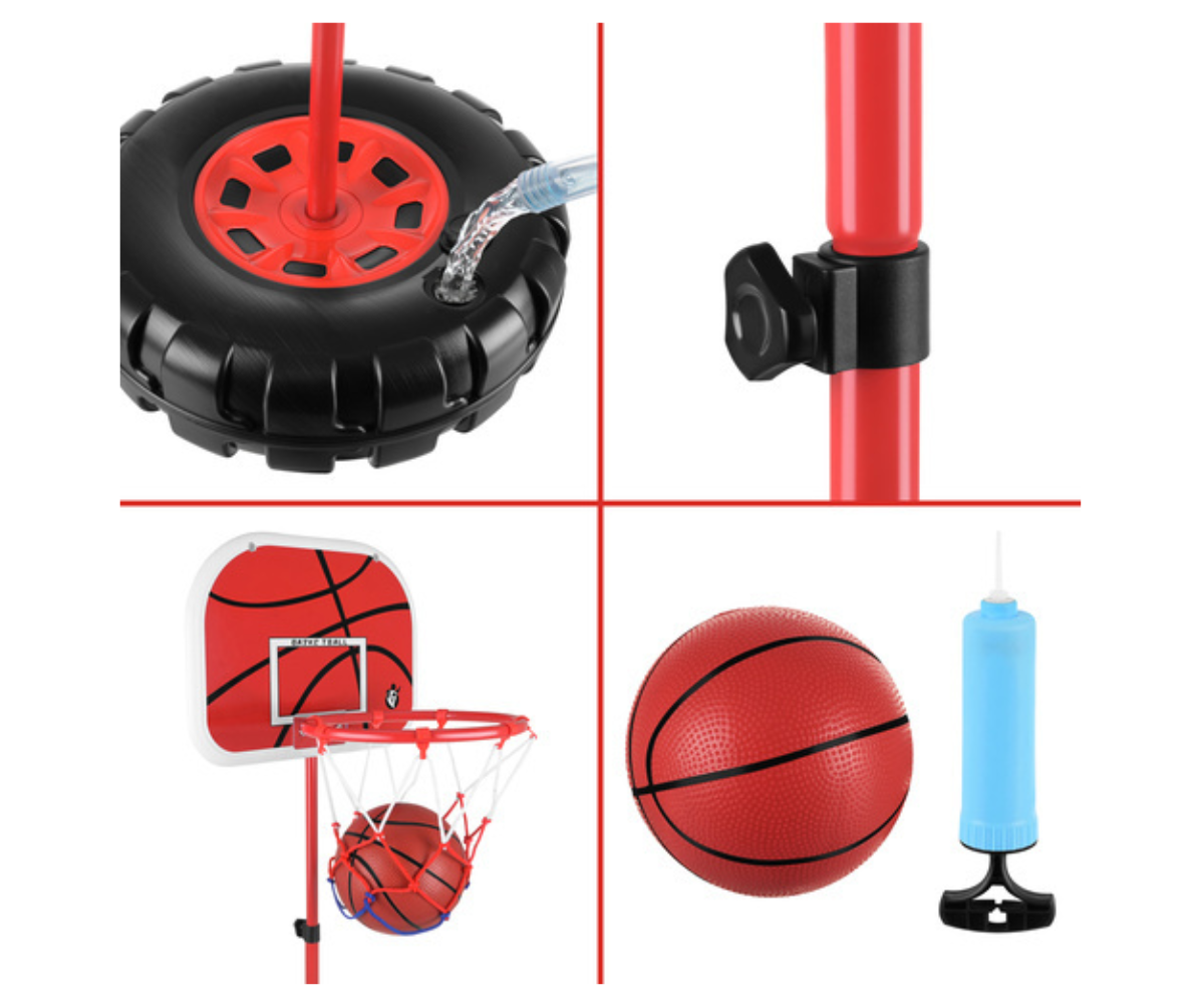 Korvpallikorv alusega lapsele iseseisvaks ja ühismänguks