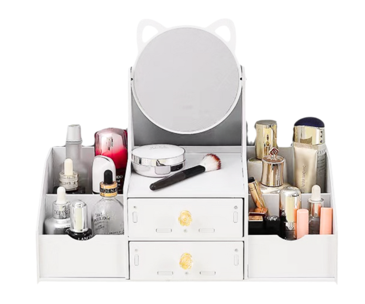 Väike valge tualettlaud lapsele ehtemänguks ja kujutlusmänguks