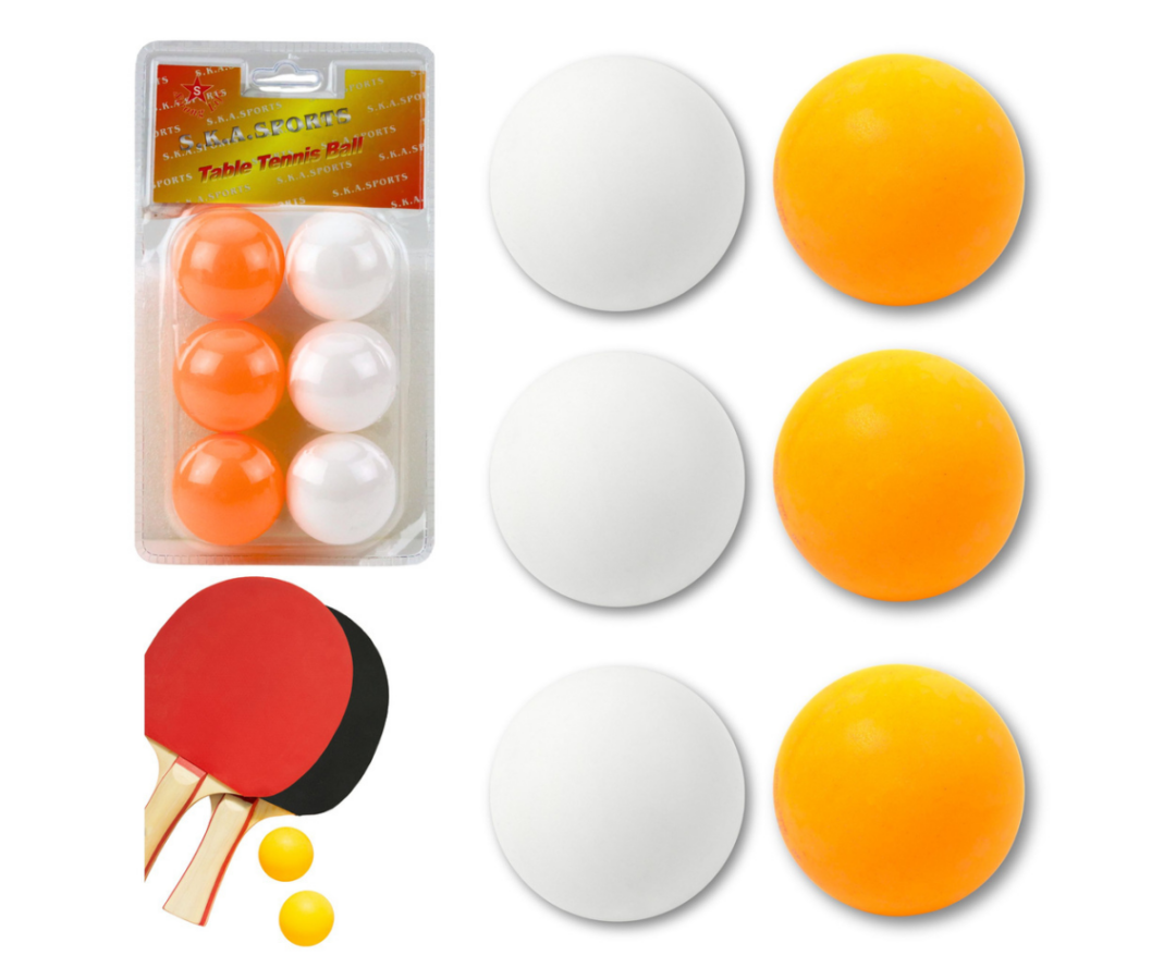 Lauatennisepallid 6tk – valged ja oranžid
