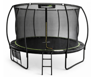 Aiabatuut 366 cm sisemise turvavõrguga must ja roheline