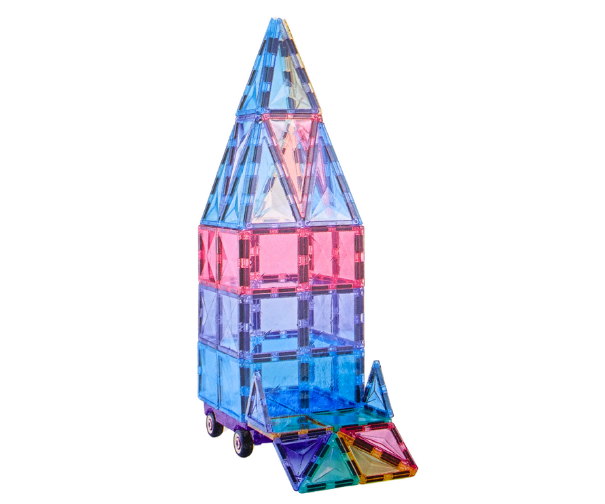 Värvilised magnetklotsid lapsele kujundite ja ehitiste loomiseks