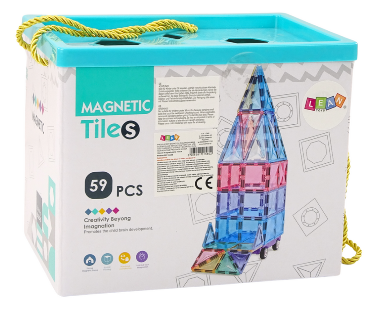 Magnetklotside komplekt 59 värvilise paneeliga loovaks ehitamiseks