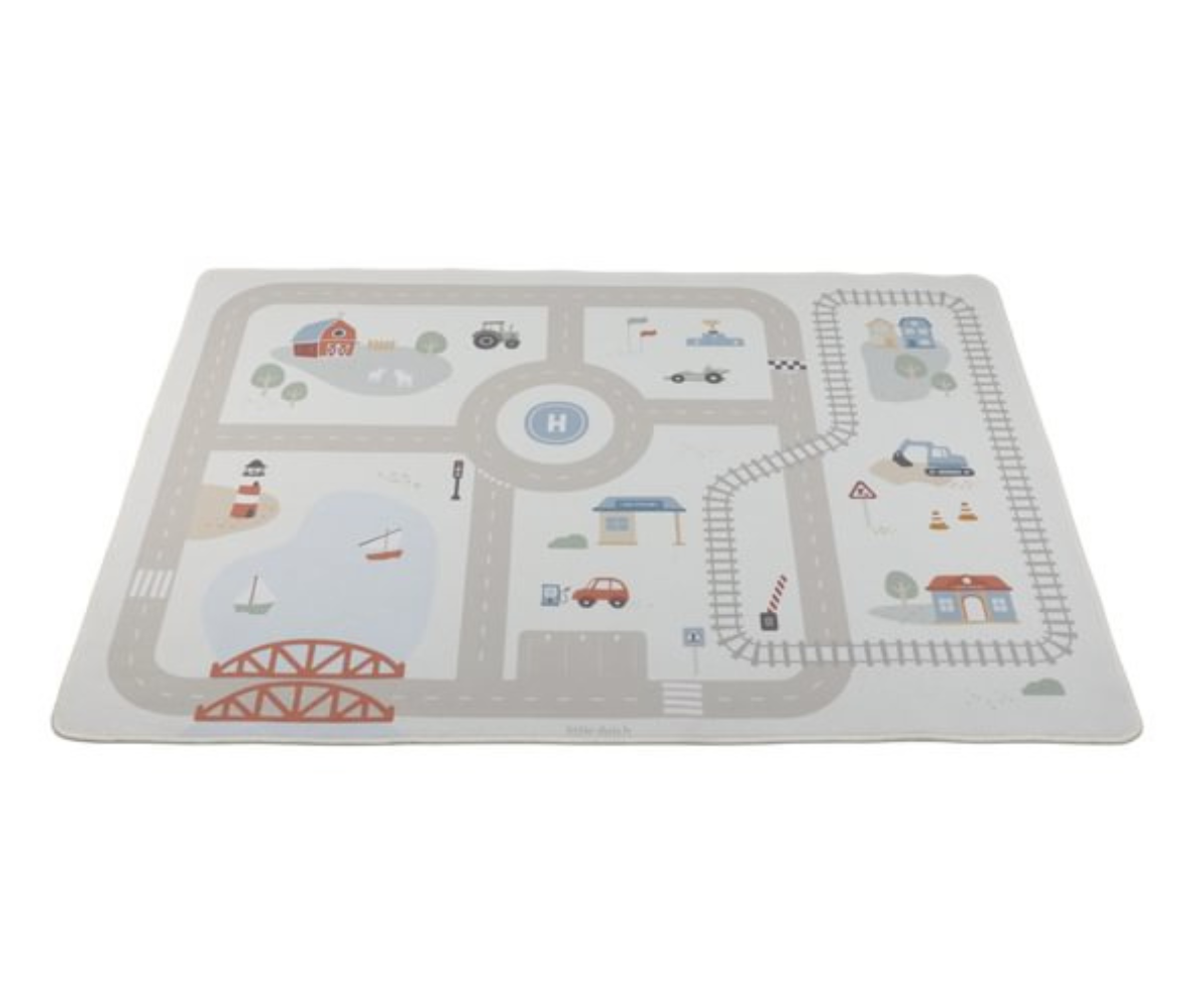 Little Dutch akrüülist mängumatt liiklusmustriga lapse tuppa