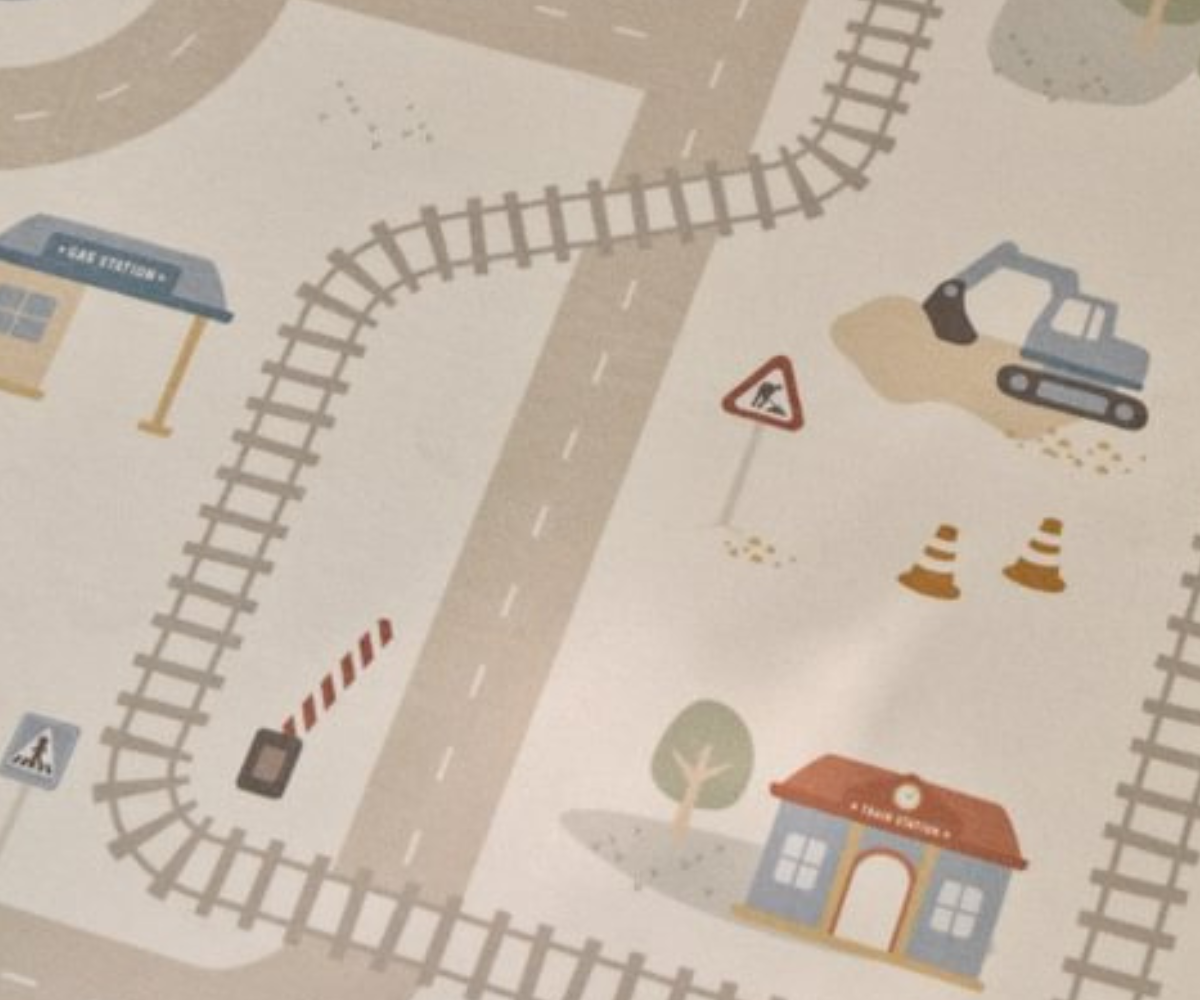 Little Dutch liikluslinnaku mängumatt põrandal mängimiseks ja avastamiseks