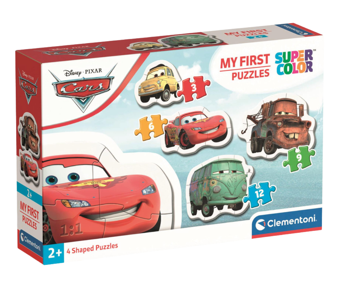 Nelja puslega Cars teemaline lastekomplekt loogika ja käeliste oskuste arendamiseks