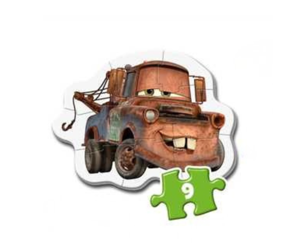 Laste pusled Cars tegelastega järk-järgult kasvava raskusastmega