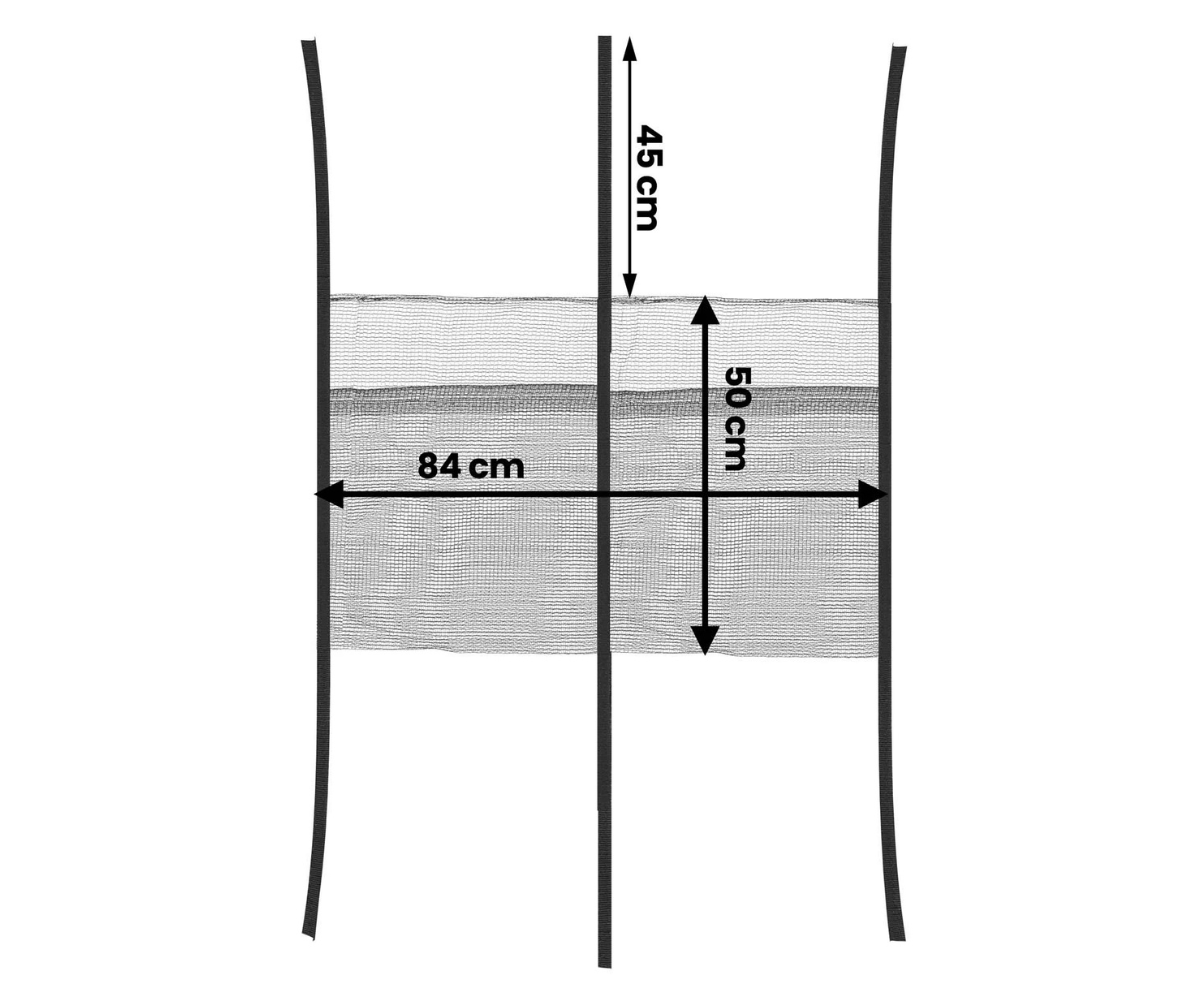Batuudi jalanõude hoiuvõrk mustast vastupidavast materjalist